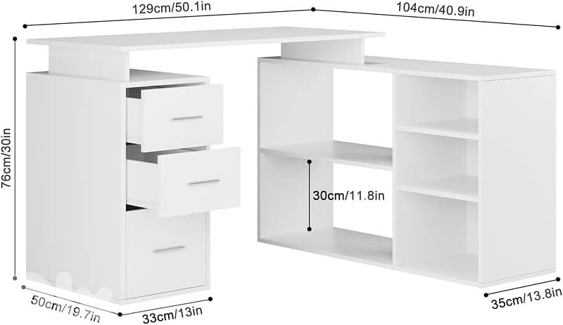 L-shaped desk 6