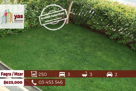 Faqra / Mzar 250m2 | 150m2 Tearrace | Duplex Chalet | View | SD |