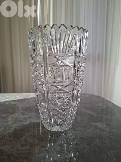 Crystal cut Vase 27 cm