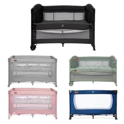 3 In 1 Baby Play Pen & Bed With Canopy - سرير وسياج لعب للأطفال ٣ في ١