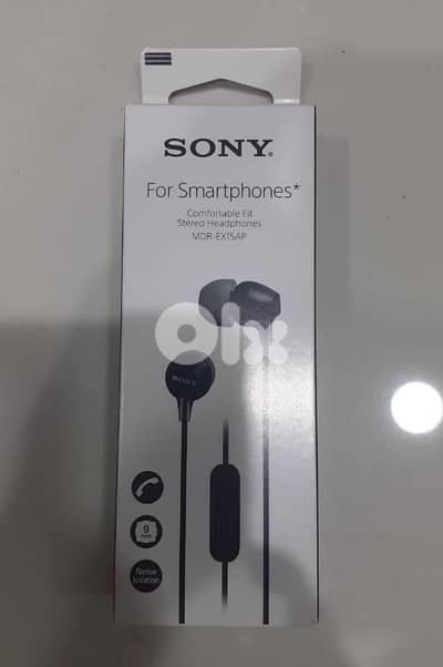 Sony Stereo Headphones MDR-EX15AP Black