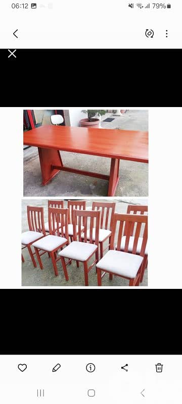 طاولي ٨كراسي خشب مسيف