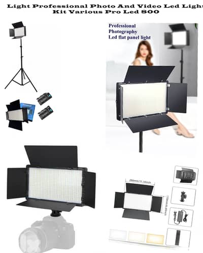 Pro Led 800 Professional Photo and video Led Light Kit With Stand