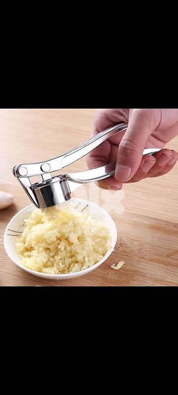 stainless steel garlic press