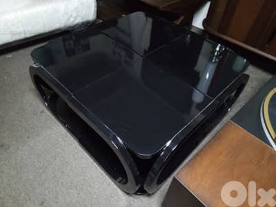 4pcs black coffee table