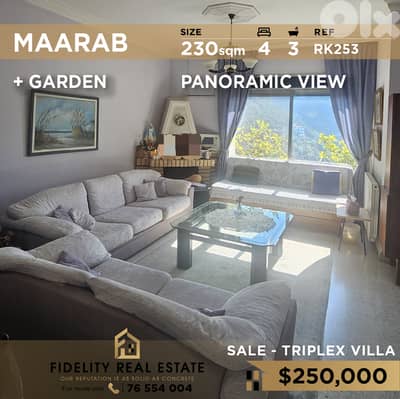 Villa for sale in Maarab RK253 فيلا للبيع في معراب