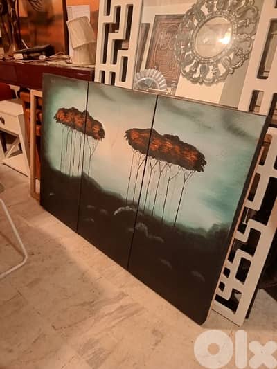 3 acrylic paintings