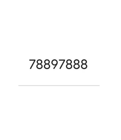 78897888 SPECIAL NUMBER SALE PRICE!