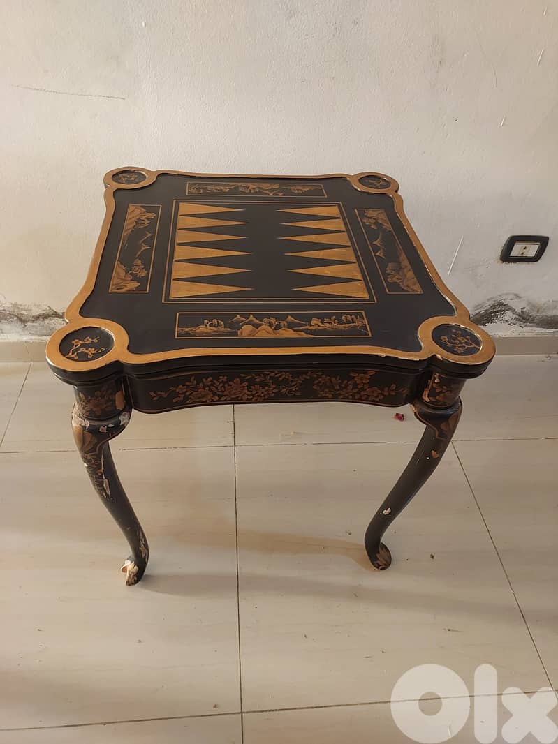 vintage board game table 2in1 1