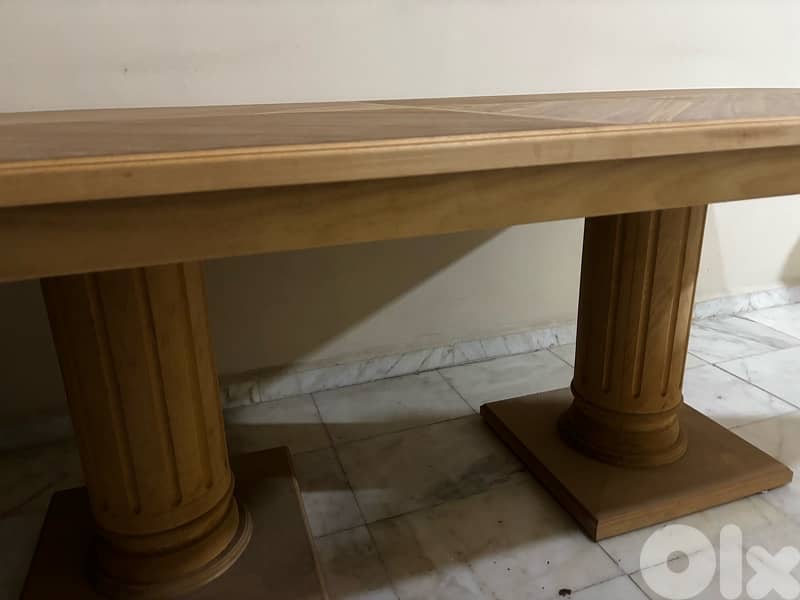 Wood dining table 6