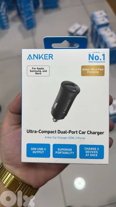 Anker car charger 30w 2 ports A2741H11 11$