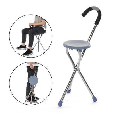 Walking Stick Tripod + seat عكازة مع مقعد