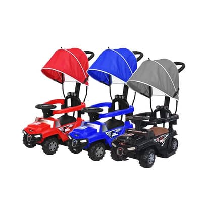 4-Wheel Jeep Push Car With a Canopy - سيارة جيب مع مظلة