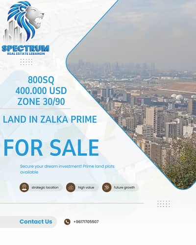 LAND IN ZALKA PRIME / SEA VIEW / ZONE 30/90, (ZL-195)