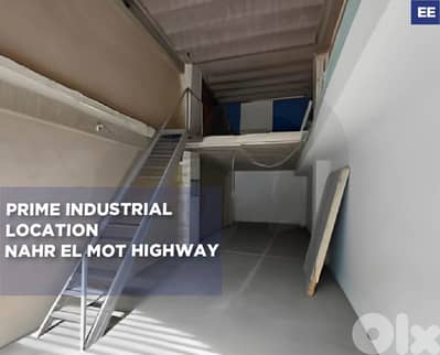 REF#EE131673 prime industrial location,mezzanine nahr el mot/نهر الموت