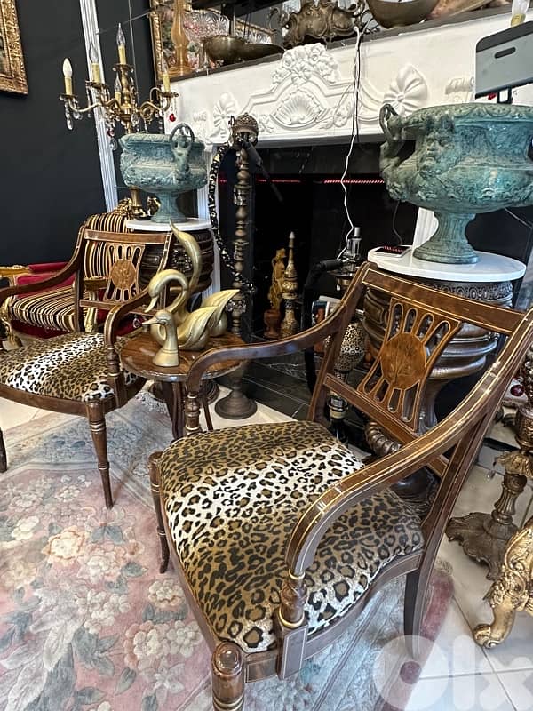 2 chairs and table 1