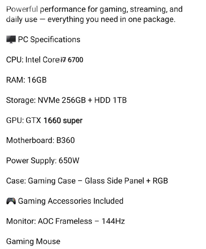 gaming computer *(used as new) 5