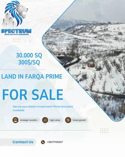 30.000Sq LAND IN FAQRA PRIME FOR SALE, ZONE 20/40, (KFLN-180)