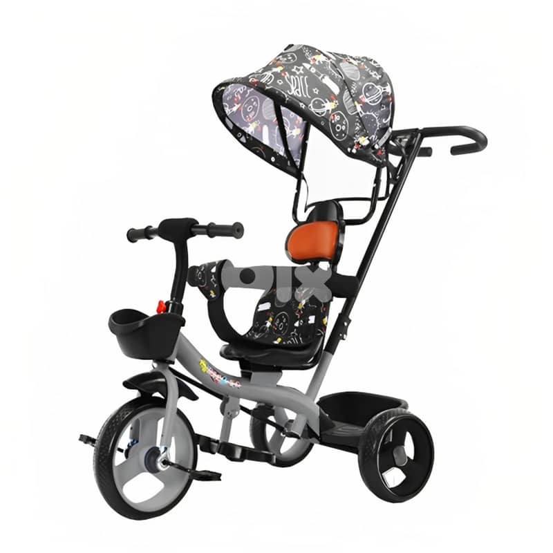 2 In 1 Kids Tricycle with Canopy - دراجة ثلاثية للأطفال ٢ في ١ مع مظلة 1