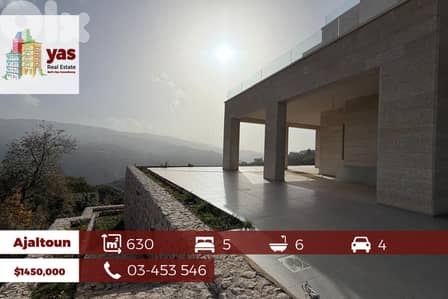 Ajaltoun 630m2 | Villa | 1100m2 Land | Panoramic View | High-End |