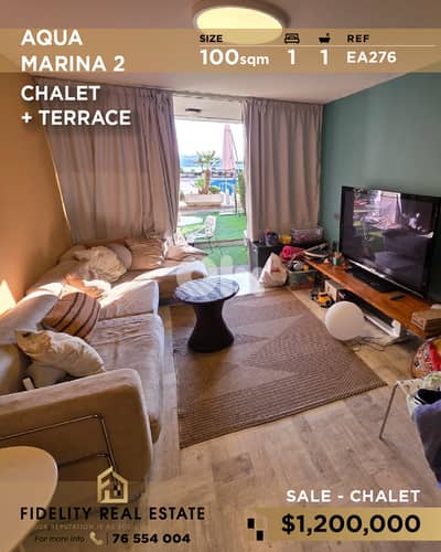 Chalet for sale in Aqua Marina 2 EA276 شاليه  للبيع في أكوا مارينا ٢