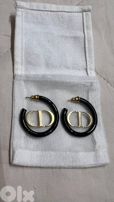 earrings DIOR original black and gold