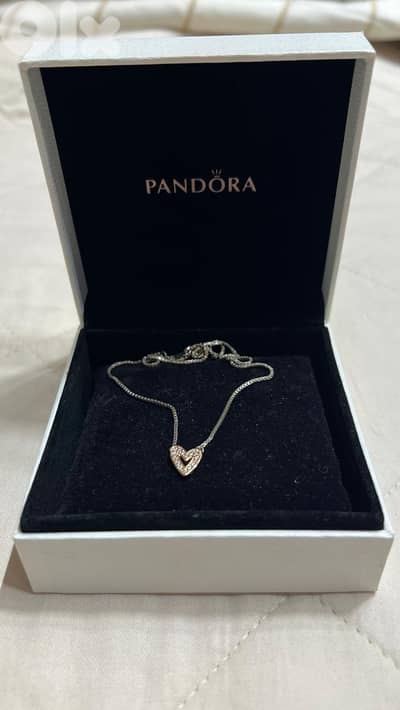 necklace PANDORA heart rose gold