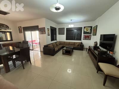 Fully Furnished Apartment With Open View in Zalka For Rent
