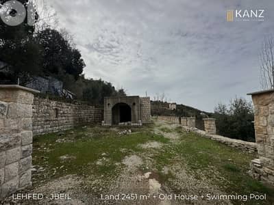 Land With Old House And Swimming Pool For Sale In Lehfed - Jbeil