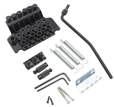 Black Electric Guitar Tremolo Bridge Strat Locking Floyd Rose