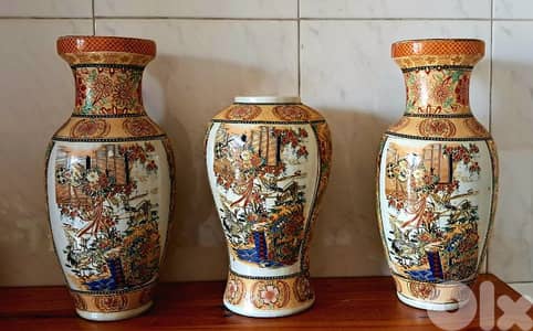 Vintage 3-Piece Japanese Satsuma-Style