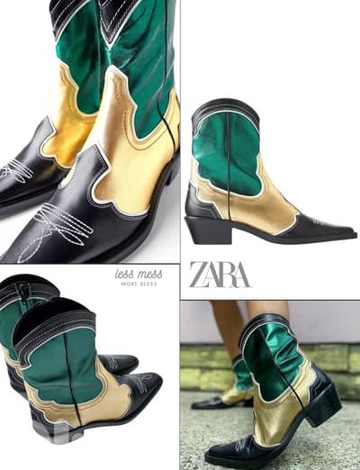 zara new real leather boots