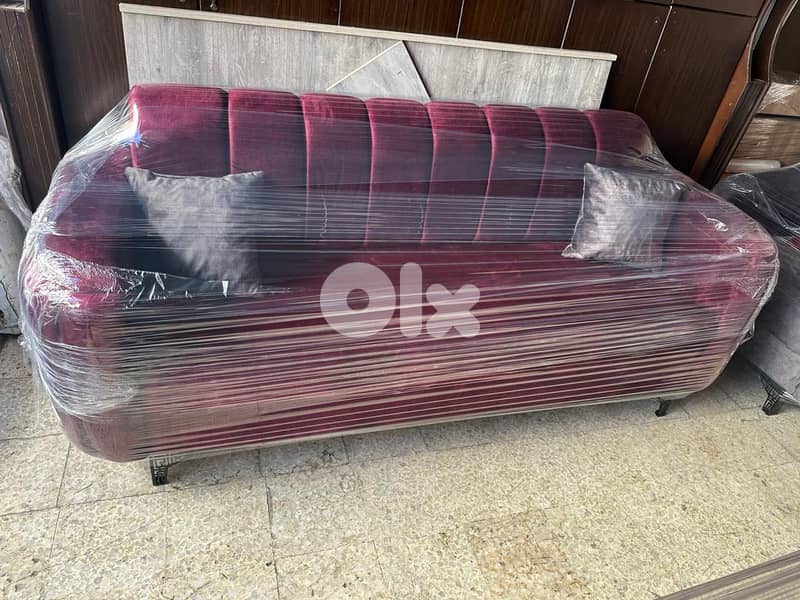 طقم كنبايات مودرن جديد خشب شوح اربع قطع 2