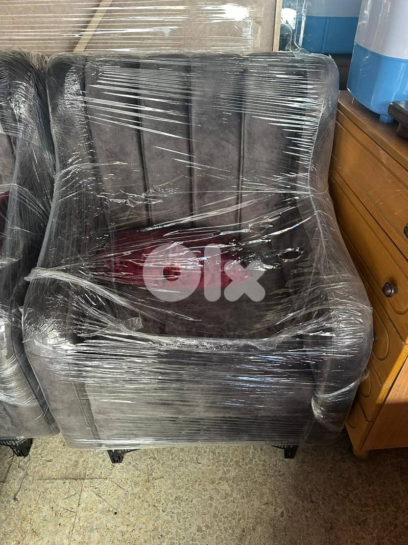 طقم كنبايات مودرن جديد خشب شوح اربع قطع 6
