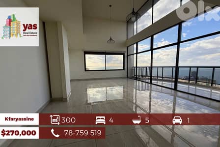 Kfaryassine 300m2 | Duplex | Prime Location | Breathtaking View | EH