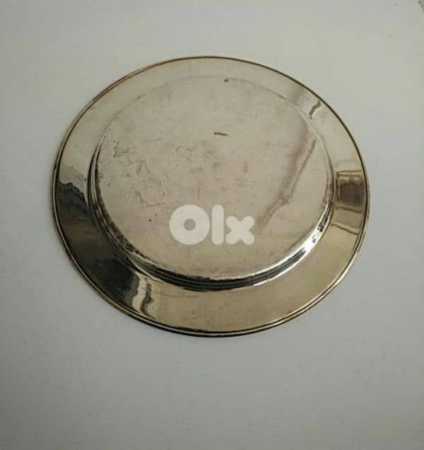 Old silver-plated tray plate (Made in England) - Not Nogotiable 1