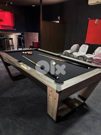 Pool table 8 FT Modern Black cloth
