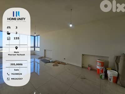 brand new apartment for sale in Mazraat Yachouh, Metn