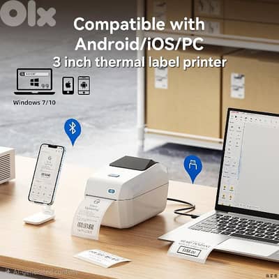 thermal label printer usb + bluetooth