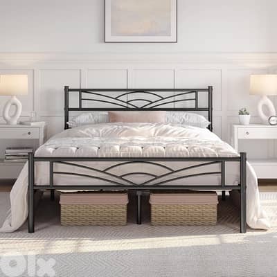 yaheetech metal bed frame guest bed frame modern youth