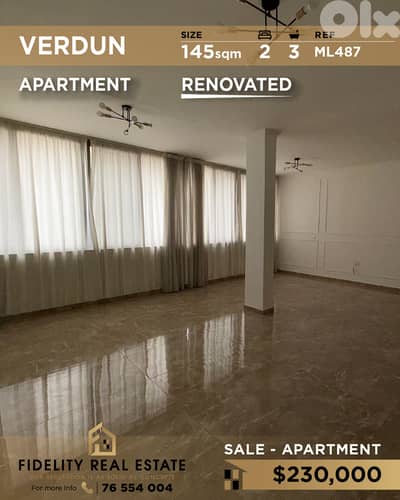 Apartment for sale in verdun ML487 شقة  للبيع في فردان