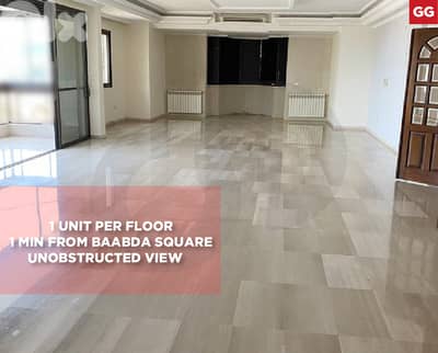 Unobstructed view ,prime location , Baabda Town /بعبدا REF#GG133319