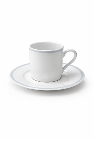 Fine Royal Porcelain Coffee Cups with Saucers – Dishwasher & Microwave