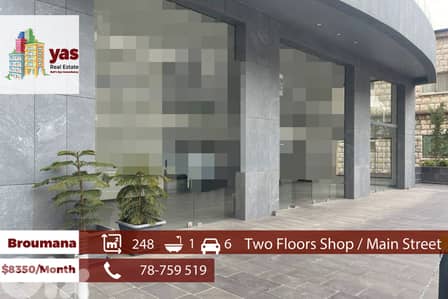 Broumana 248m2 | 162m2 Mezzanine | Rent | Main Street | TCH