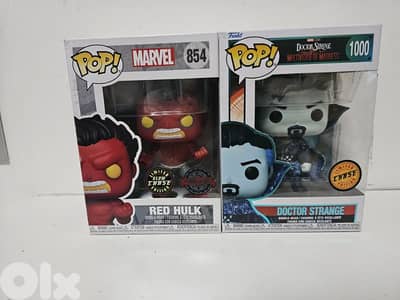 red hulk and doctor strange funko pop chase