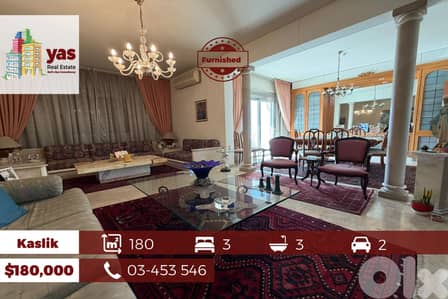 Kaslik 180m2 | Super Luxurious | Fully Furnished |Prime Location|EL/EH