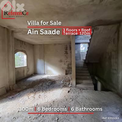 Catchy price Triplex villa in Ain Saadeh فيلا بسعر شقة  عين سعادة