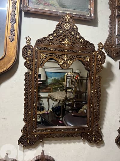 mirroir arabesc antique مراي شرقية ولا اروع خشب جوز تنزيل صدف ناعم