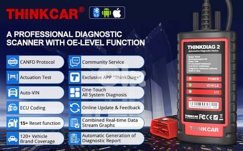 Thinkdiag 2: full system car scanner, special functions ecu coding. .