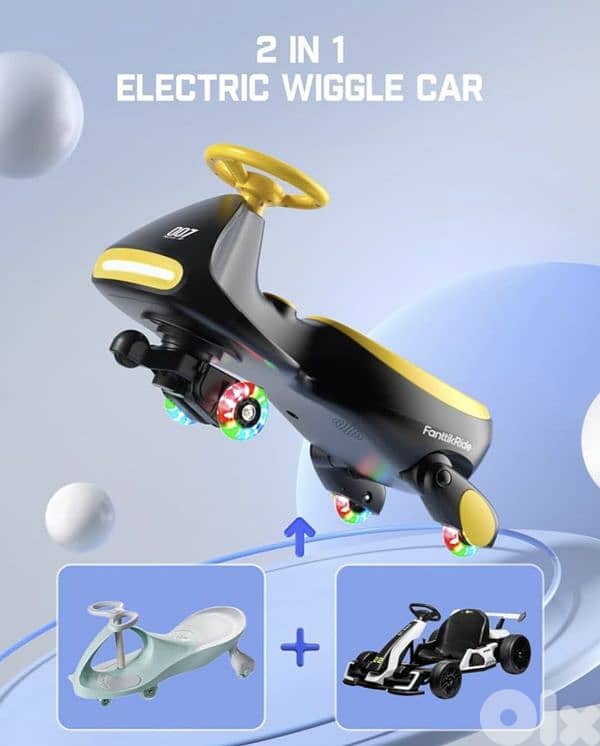 FanttikRide N7 Pro Electric Wiggle Car with Pedal,Rechargeable battery 1
